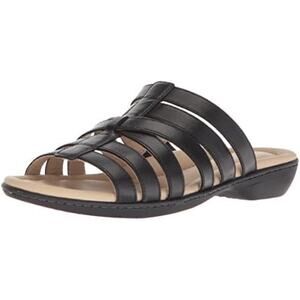 Hush Puppies Women's Dachshund Slide Sandal Full Grain Leather, Size 6 EW Shoes